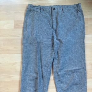 Uniqlo M linen cotton cropped pant